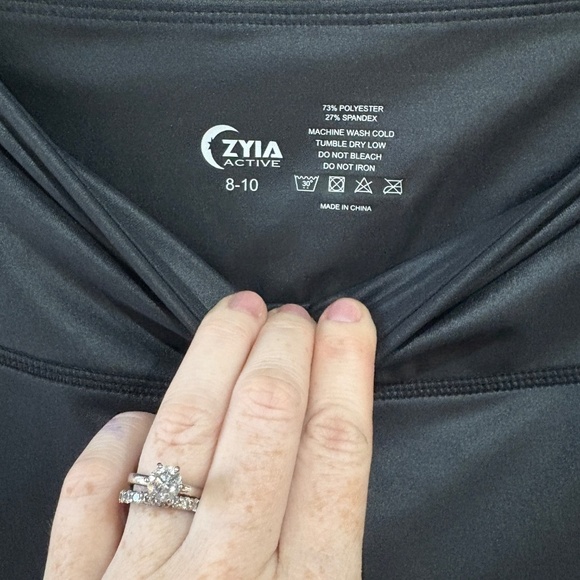 Zyia Active Shimmer Black High-Rise Leggings Size 8-10 - Picture 4 of 5